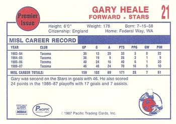 1987-88 Pacific MISL #21 Gary Heale Back
