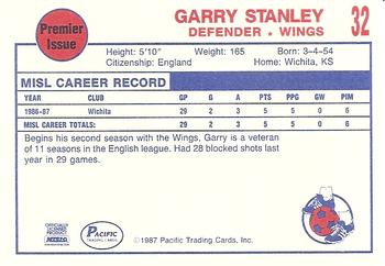 1987-88 Pacific MISL #32 Gary Stanley Back
