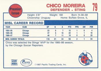 1987-88 Pacific MISL #79 Chico Moreira Back