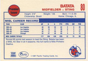 1987-88 Pacific MISL #80 Batata Back
