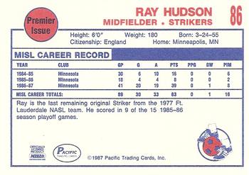 1987-88 Pacific MISL #86 Ray Hudson Back