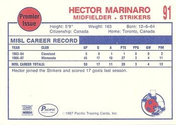 1987-88 Pacific MISL #91 Hector Marinaro Back
