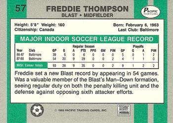 1988-89 Pacific MISL #57 Freddie Thompson Back
