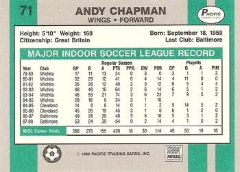 1988-89 Pacific MISL #71 Andy Chapman Back