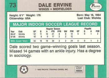 1988-89 Pacific MISL #73 Dale Ervine Back