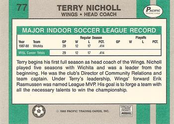 1988-89 Pacific MISL #77 Terry Nicholl Back