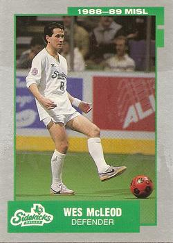1988-89 Pacific MISL #99 Wes McLeod Front