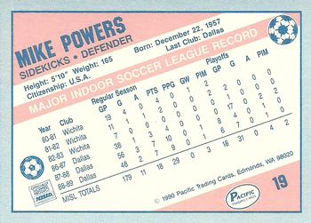 1989-90 Pacific MISL #19 Mike Powers Back