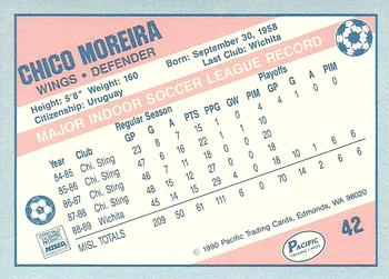 1989-90 Pacific MISL #42 Chico Moreira Back