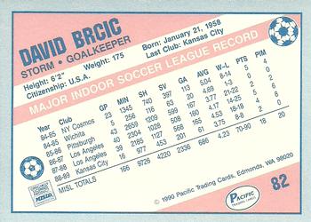 1989-90 Pacific MISL #82 David Brcic Back