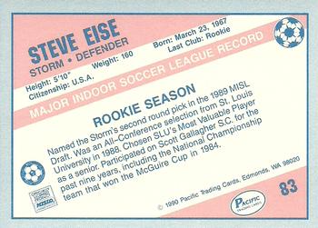 1989-90 Pacific MISL #83 Steve Eise Back