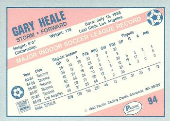 1989-90 Pacific MISL #94 Gary Heale Back