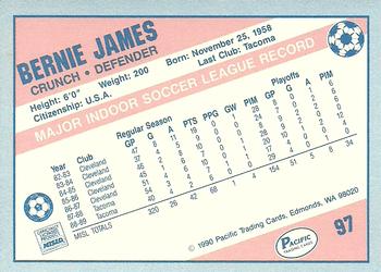 1989-90 Pacific MISL #97 Bernie James Back