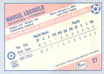 1989-90 Pacific MISL #27 Marcel Loosveld Back