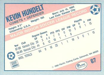1989-90 Pacific MISL #67 Chris Hundelt Back