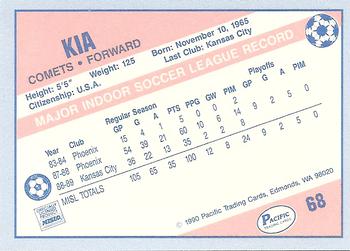 1989-90 Pacific MISL #68 Kia Back