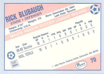 1989-90 Pacific MISL #70 Rick Blubaugh Back