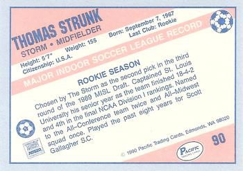 1989-90 Pacific MISL #90 Thomas Strunk Back