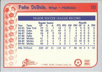 1990-91 Pacific MSL #111 Pedro DeBrito Back