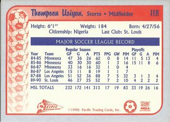 1990-91 Pacific MSL #118 Thompson Usiyan Back