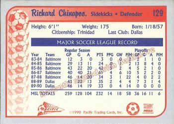 1990-91 Pacific MSL #129 Richard Chinapoo Back