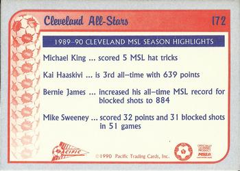 1990-91 Pacific MSL #172 Cleveland All-Stars Back