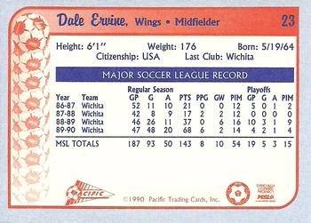 1990-91 Pacific MSL #23 Dale Ervine Back