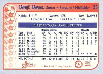 1990-91 Pacific MSL #35 Daryl Doran Back
