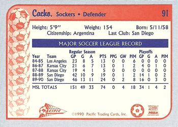 1990-91 Pacific MSL #91 Cacho Back