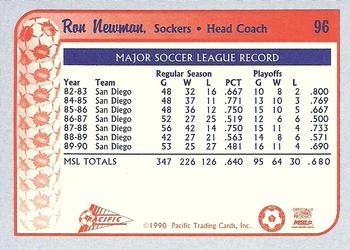 1990-91 Pacific MSL #96 Ron Newman Back