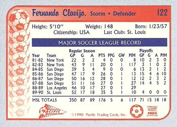 1990-91 Pacific MSL #122 Fernando Clavijo Back