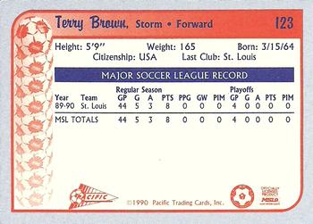 1990-91 Pacific MSL #123 Terry Brown Back