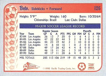 1990-91 Pacific MSL #126 Beto Back