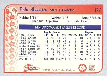 1990-91 Pacific MSL #147 Pato Margetic Back