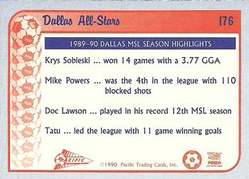 1990-91 Pacific MSL #176 Dallas All-Stars Back