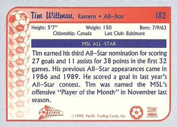 1990-91 Pacific MSL #182 Tim Wittman Back