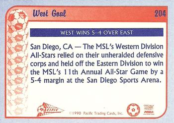 1990-91 Pacific MSL #204 West Goal Back