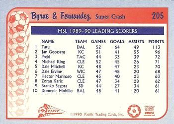 1990-91 Pacific MSL #205 David Byrne / George Fernandez Back