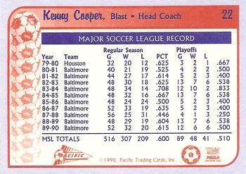 1990-91 Pacific MSL #22 Kenny Cooper Back
