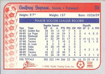 1990-91 Pacific MSL #36 Godfrey Ingram Back