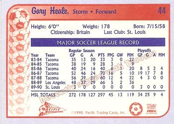 1990-91 Pacific MSL #44 Gary Heale Back