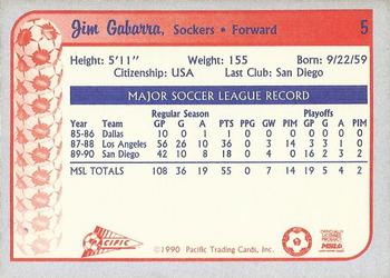 1990-91 Pacific MSL #5 Jim Gabarra Back