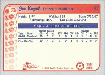 1990-91 Pacific MSL #62 Joe Koziol Back