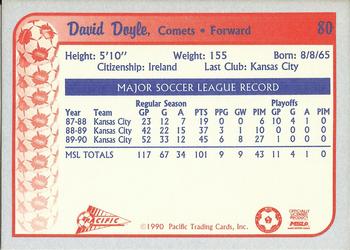 1990-91 Pacific MSL #80 David Doyle Back