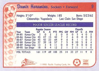 1990-91 Pacific MSL #9 Damir Haramina Back
