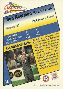 1991-92 Pacific MSL #18 Ron Newman Back