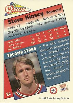 1991-92 Pacific MSL #24 Steve Kinsey Back