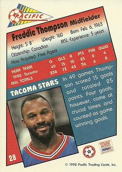 1991-92 Pacific MSL #28 Freddie Thompson Back