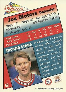 1991-92 Pacific MSL #32 Joe Waters Back