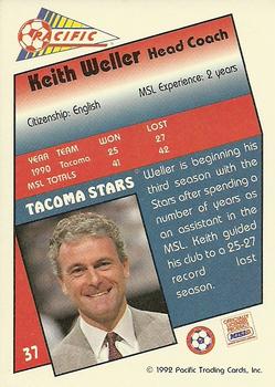 1991-92 Pacific MSL #37 Keith Weller Back